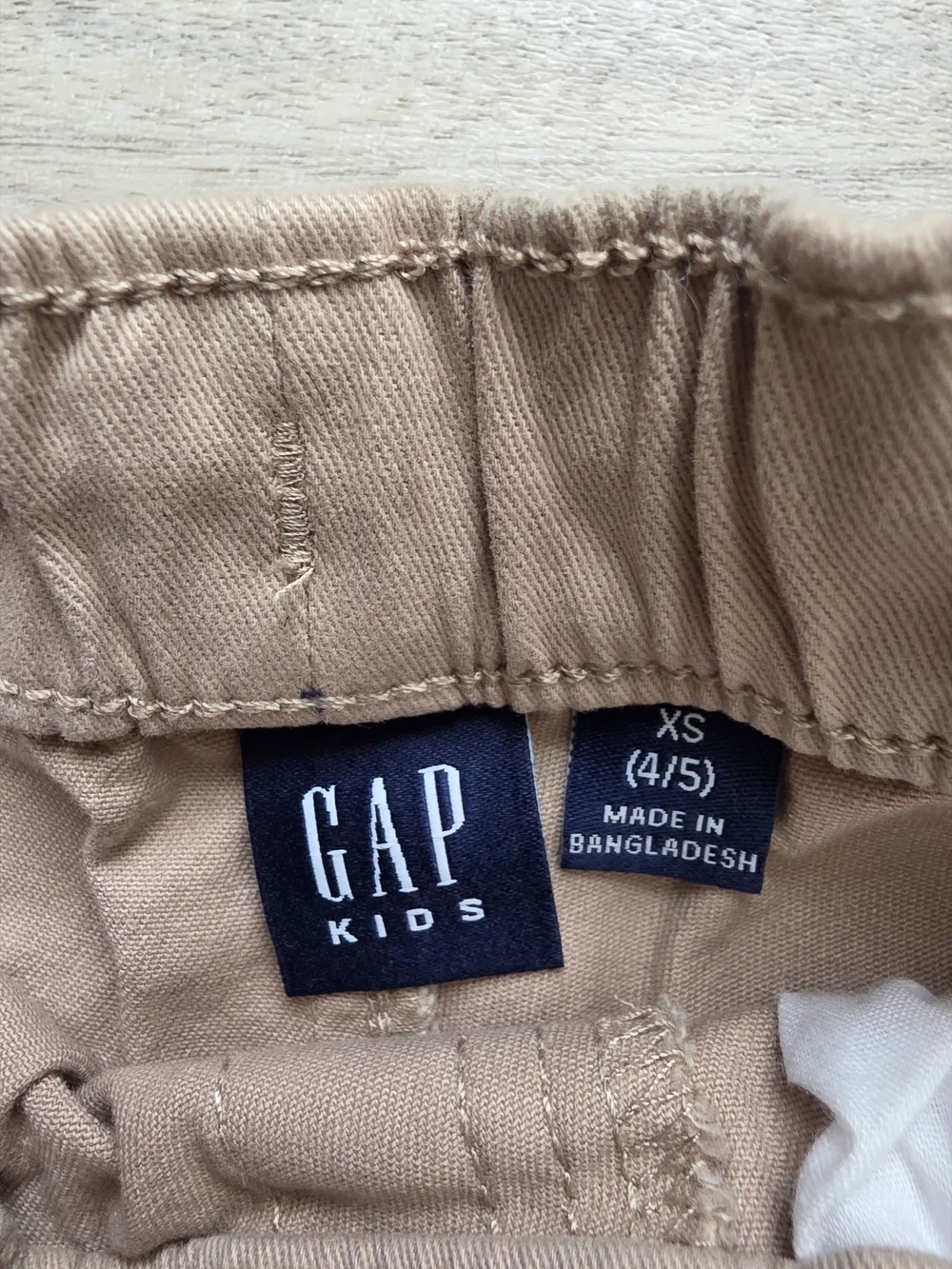 GAP Kids Tan Stretch Twill Jogger Pants with Drawstring Size XS